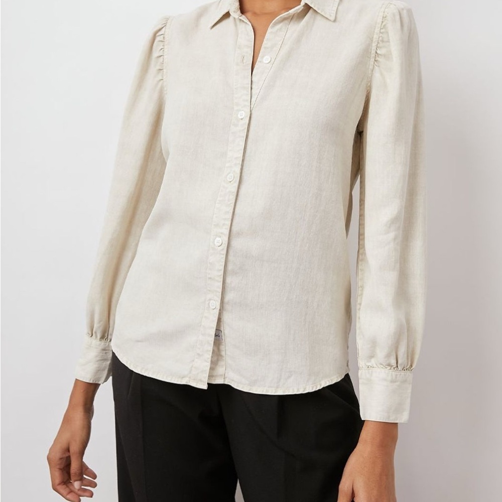 Rails Tan Fitted Long Sleeve Button Down Shirt